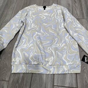 art class Swirl Pattern Kids Shirt - Cream, Blue, Gray